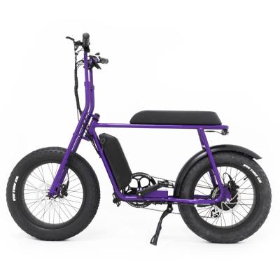 China Retro 36v 250w Bafang Hub Aluminum Alloy 2022 Motor Fat Tire Electric Bike in Purple for sale