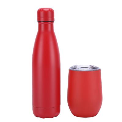 China Wholesale Amazon Stocked 12oz Travel Coffee Tumbler Mugs With 17oz Double Wall Insulated Stainless Steel Water Bottle for sale