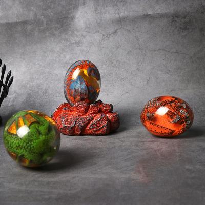 China Europe Amazon Newcomer Game of Thrones Lava Dragon Eggs Hobbit Harry Potter Dinosaur Eggs Souvenir Resin Glowing Crafts for sale