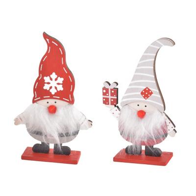 China Wooden Painting Ornaments Home Santa Claus Decoration Crafts Christmas Showcase Arts and Crafts Christmas Decoration Decors for Christmas Gifts for sale