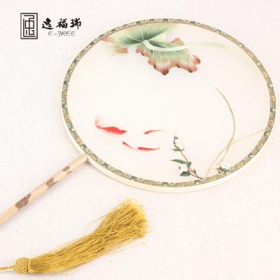 China China new design round silk fan for home decoration for sale