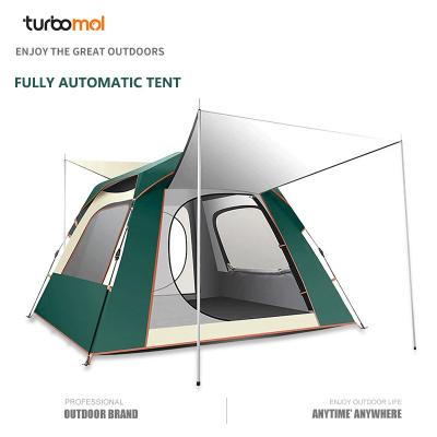 China Diagonal Tethering Type Automatic Family 3-4 Person House Rainproof Quick Pop-up Outdoor Sport Camp Tent for sale