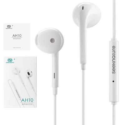 China Wholesale AH10 3.5mm Earphone Earbuds Headsets Handsfree Cable Headphones Sports Portable Karaoke Stereo Live Monitor With MIC Microphone for sale