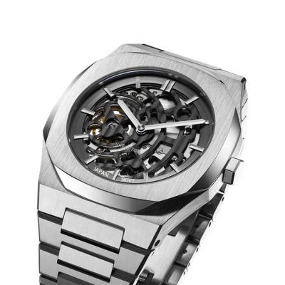 China Power Reserve Watch Manufacturer Private Label Luxury Men Watches Stainless Steel Case/Bracelet Automatic Movement Skeleton Watch for sale