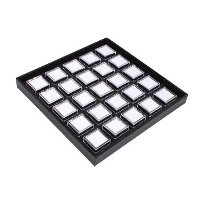 China Display diamond; Gemstone & loose diamond Diamond Reversible Professional Black and white inserts 25pcs per Diamond Display Box loose set for sale