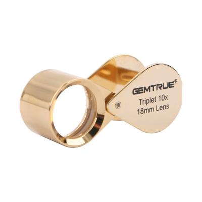 China GemTrue Brand Jeweler Loupe Triplet Diamond Magnifying Eye Glass Optical Glass Gemstone Metal Checking Tool for sale