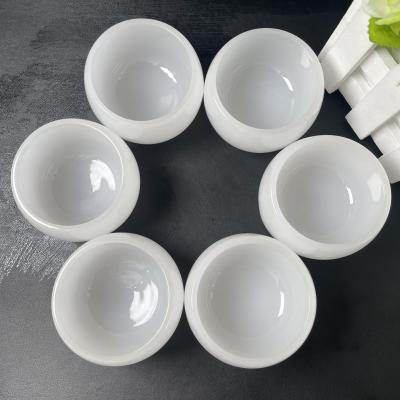 China Wholesale Cheap White Jade Crystal Bowl Stones Teacup Quartz Healing China Folk Crystals Crafts For Decoration for sale