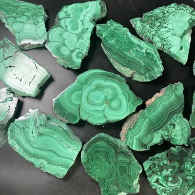 China High Quality Natural Rough Healing Crystal Gemstones China Malachite Slab Green Malachite Slab Slice For Home Decoration for sale