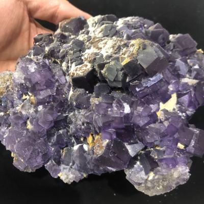 China Wholesale High Quality Stone Crystal Raw Stone For Fengshui from China Crystal Cluster Purple Fluorite Specimen for sale