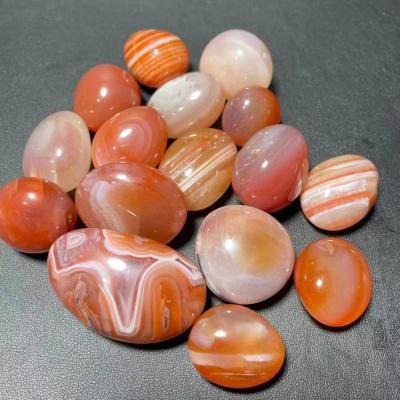 China China Natural Polished High Quality Carnelian Tumbled Stone Quartz Crystal Palm Healing Stones For Gifts for sale