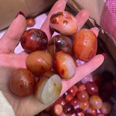 China China Wholesale Natural Healing Crystals Quartz Tumbled Stones Carnelian Red Agate Tumbles Stones Folk Crafts for sale