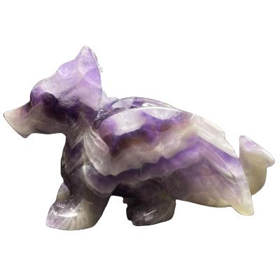 China Wholesale China Factory Price Dragon Amethyst Crystal Animal Dream Carving Folk Carvings Crafts On Fly for sale