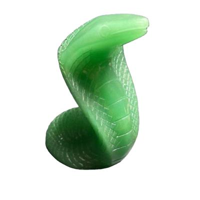 China China Customized Natural Hand Carved Green Snake Crystal Animal Carvings Aventurine Folk Crafts For Home Decoration for sale