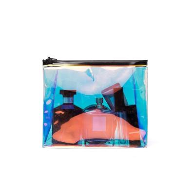 China Recyclable Custom Printed Hologram Cosmetics Packaging PVC Bag With Logo for sale