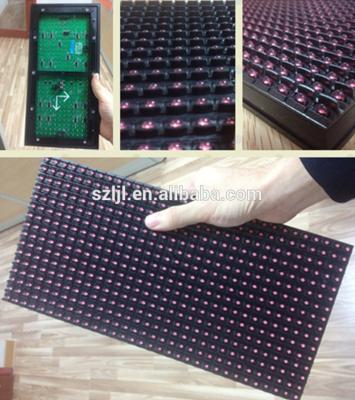 China Indoor outdoor p10 single red color led display module text running led dislay board for sale