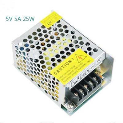 China Small Aluminum Case Power Supply 25W DC5V AC220V 5A Iron LED Power Supply for sale