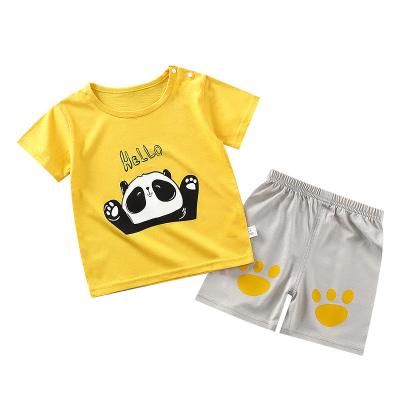 China Cartoon Casual Cotton Custom Logo Boy Children's Leisure Jogger Two Piece Sets for sale