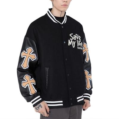 China 2021 Hot Sale Aelfric Eden Men's Baseball Jacket Classic Varsity Sweatshirt Patchwork Bracket Collar Sports QUICK DRY Outwear Tops for sale