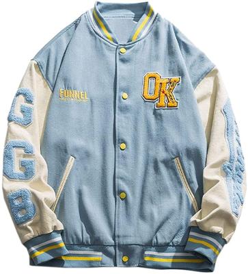 China Men's Jacket Men's Autumn Hip-hop Loose Baseball Uniform Cardigan Men's Embroidery Matching Hot Selling Jacket QUICK DRY for sale