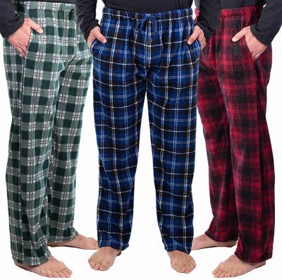 China QUICK DRY Dropshipping Customized Wholesale Breathable Loose 100% Cotton Check Sleepwear Pants Flannel Plaid Fleece Casual Pajama Pants for sale