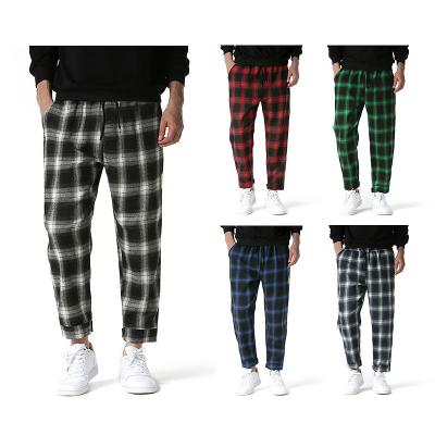 China Dropshipping Black And White Anti-wrinkle Plaid Pants Loose High Waist Feeling Outstanding Women To Loosen Leisure Straight Pants for sale