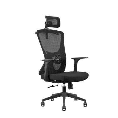 China (Height)Adjustable High Back Mesh Swivel Office Chair Computer Chair With Fabric Hanger Black PP With Fiber Back Frame for sale