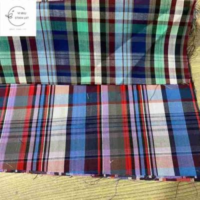 China Waterproof Hot Selling 40s Batch Cotton 100% Yard Dyed Check Stock Fabric In China for sale