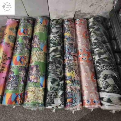 China Shaoxing Warehouse Hot Selling Organic Hot Selling 100% Polyester Satin Print Fabric Fabric From Shaoxing Warehouse for sale