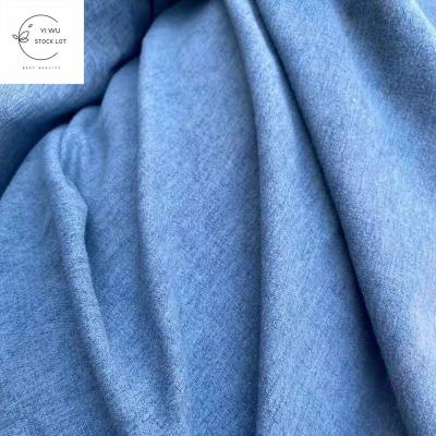 China China Warehouse Breathable High Quality Brushed Linen Sofa Dyed Stock Fabric for sale