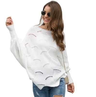 China Anti-wrinkle 2021 Loose Spring Women Cut Out Crochet Knit Sweater for sale