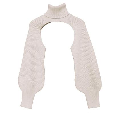 China Anti-wrinkle Popular Women's Lantern Sleeve Heavy Pure Color Needle Knitted Sweater for sale