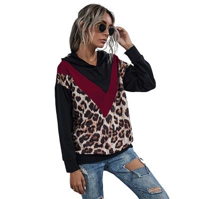 China Anti-wrinkle fashion leopard long sleeved sweater women's casual pullovers computer knitted woven leopard high quality pattern for sale