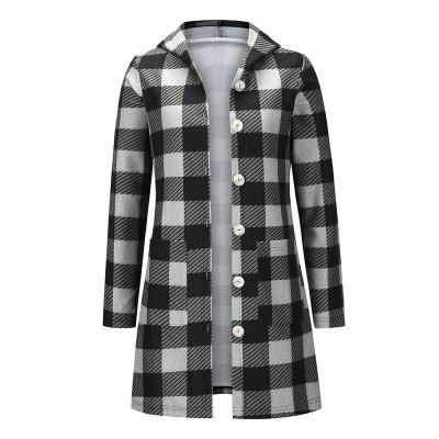 China 2021 New Fashion Women's Anti-Shrink Plaid Casual Shirt Long Sleeve Single Breasted Hoodie for sale