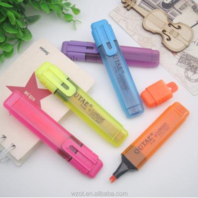 China Promotional Markers & Fluorescent Highlighter Bars Pen With Chisel Tip Office School Supplies Stationery Assorted Colors Highlights OT-803-A for sale