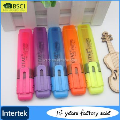 China Office and School New Arrival Factory Price Flat Barrel Pen Colorful Child Hilighter Marker Fluorescent Pen for sale