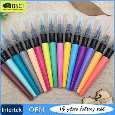 China High Quality Drawing Stationery Pen For School School Supply Color Brush Marker Pen With Bursh Tip Water Multicolor for sale