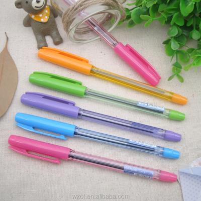 China office & Custom Ballpoint Pen Promotional Pen School Supplies Stationery OT-233-B Pen High Quality Cheapest Ball Pen Plastic School for sale