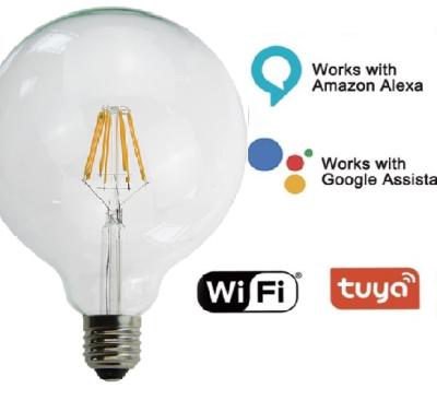 China Wholesale Smart Illumination Tuya Life Wifi APP Control Led Bulb G125 2700K 6500K Dimmable Home Lighting for sale