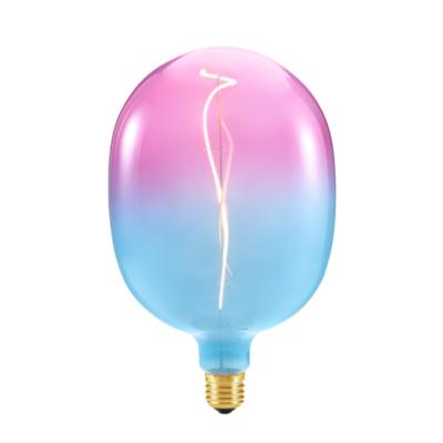 China Residential E27 Color Base Gradient Red Pink Cover Glass Led Bulb 220v Filament Light Bulbs Led for sale