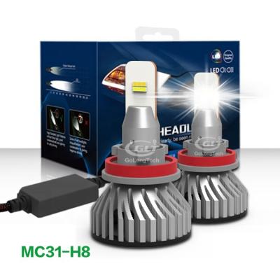 China Auto Led Headlight 3 Colors Led Auto Headlight MC31 H8 12000 Lumen Led Headlight Bulbs 9005 9006 Car Led Headlight for sale