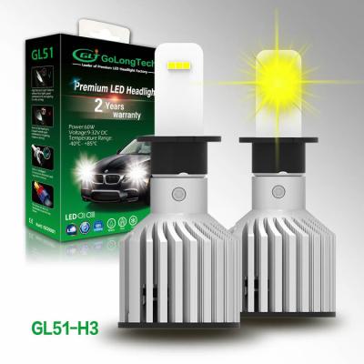 China Led Headlight And Fog Light H3 Car GL51 Led Headlight 10000LM LED Headlight Bulbs Car LED Headlight Bulb for sale