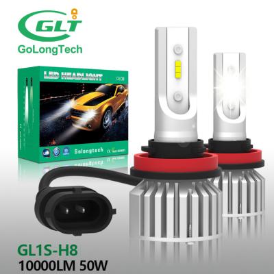 China Automotive Led Headlight Light GL1S H8 10000LM 50W CSP Blanca Brand 3000K 1000Lm All H8 Car Bulbs Bulb Fog Lights Led Headlight for sale