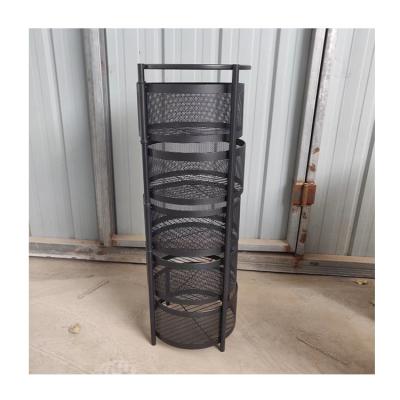 China Widely Use Manufacturers Revolving 5 Tier Stainless Steel Kitchen Storage Shelf Rack for sale