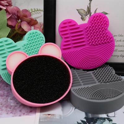 China For Home Use Silicone Makeup Brush Cleaning Mat Durable Silicone Makeup Brush Scrubber Tool for sale