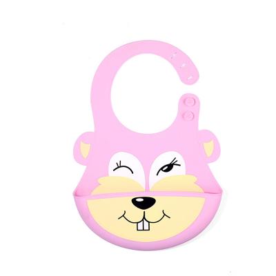 China Food Grade Silicone Bibs Washable Waterproof Custom Baby , Soft Baby Bibs Silicone for sale