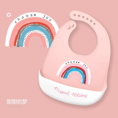 China Customized Washable Top Selling Printing Waterproof Baby Bib Silicone Baby Bibs for sale