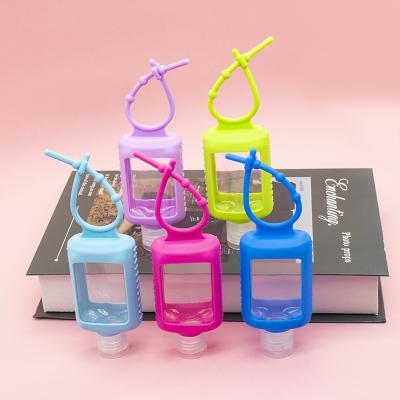 China Soft Durable 30ml 50ml Silicone Hand Sanitizer Pocketable Holder for sale