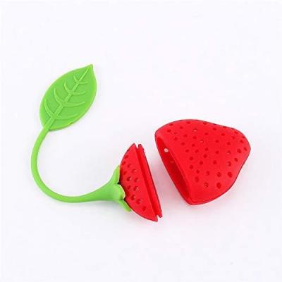 China Viable Mini Strawberry Lemon Leaf Tea Maker Filter Silicone Bag Tea Ball Stain Makers for sale