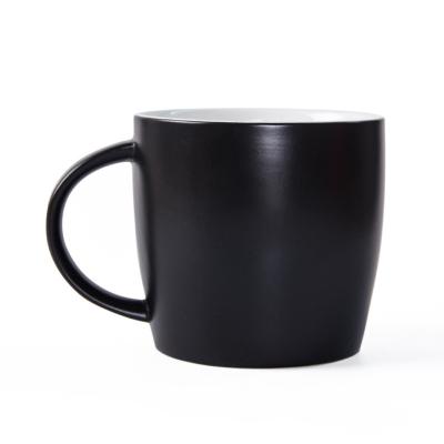 China 16oz Matt Black /White 480ml Viable Ceramic Tea Coffee Mug Mug With Customized Logo for sale