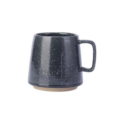 China Japanese Style 350ML Raw Pottery Mug Sustainable Stoneware Coffee Mug With Handle for sale